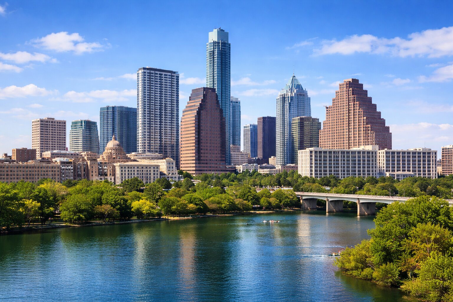 Austin skyline and refinance-calulator economic environment 2026