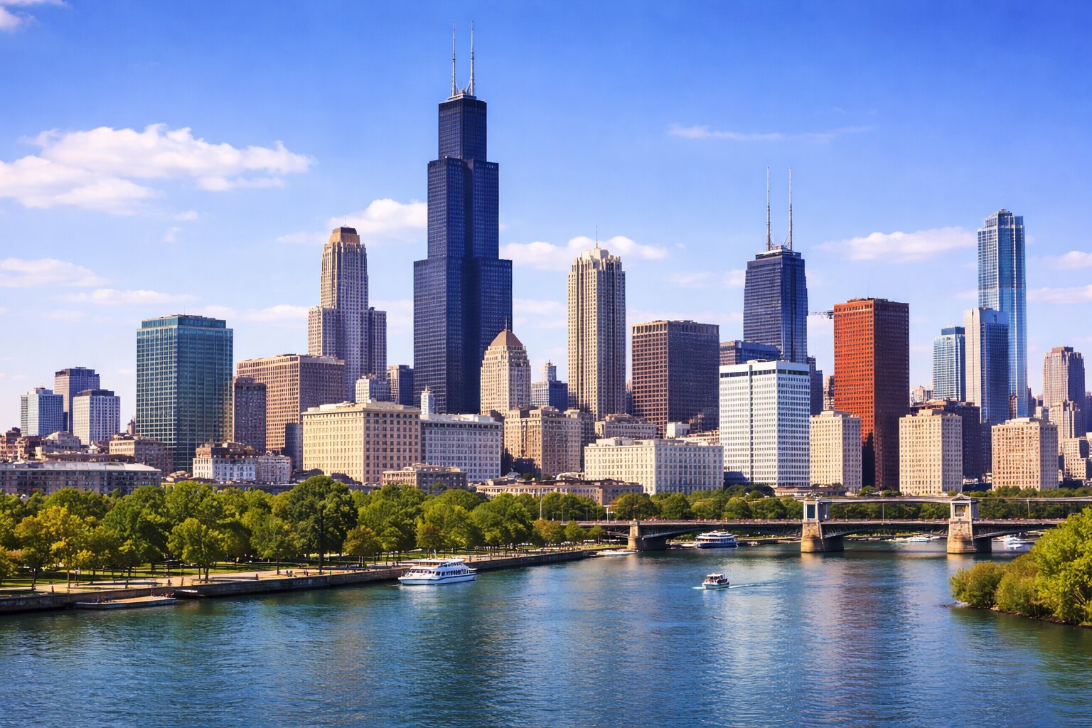 Chicago skyline and refinance-calulator economic environment 2026